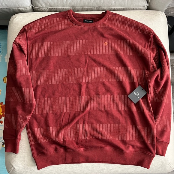 NWT - Brixton Men’s Hilt Stripes Crew Oversized Sweatshirt - Size M - Picture 4 of 8